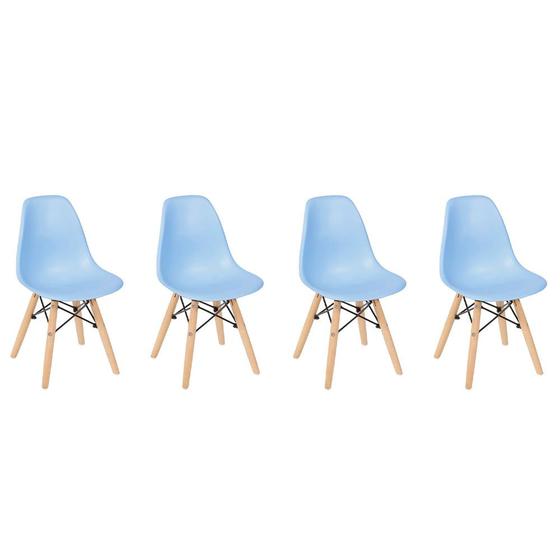 Imagem de Conjunto 4 Cadeiras Eiffel Infantil  Azul