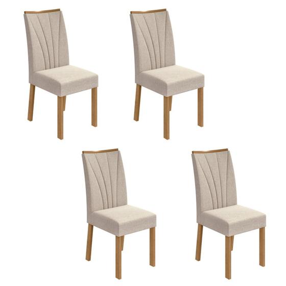 Conjunto 4 Cadeiras Estofadas Apogeu Móveis Lopas é boa?