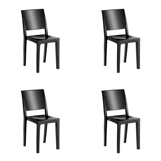 Imagem de Conjunto 4 Cadeiras Hydra Plus Preto