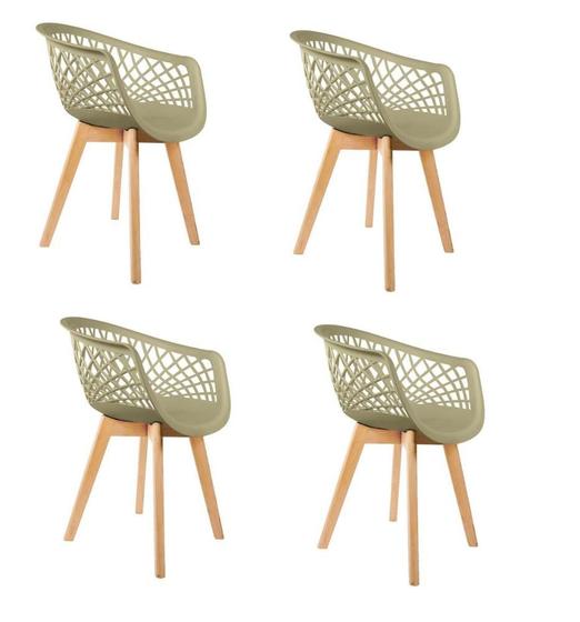Imagem de Conjunto 4 cadeiras Web Empório Tiffany Wood Creme