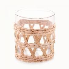 Imagem de Conjunto 4 copos baixos de vidro com sisal 320ml Wolff