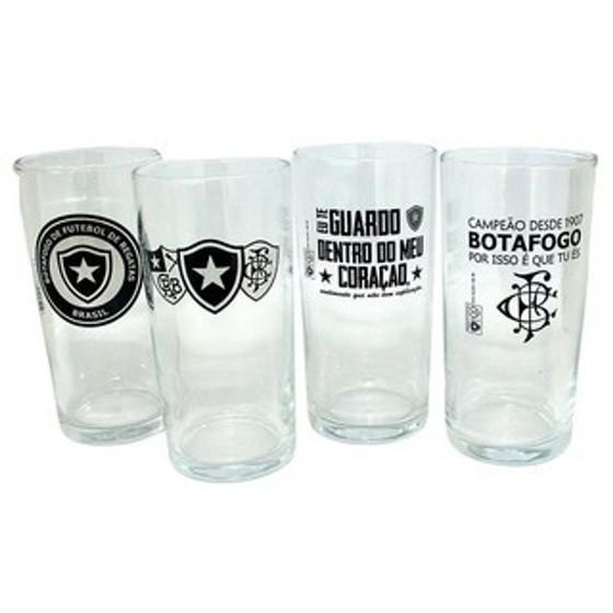 Imagem de Conjunto 4 Copos Long Drink 300ml Do Botafogo