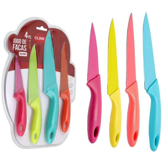 Imagem de Conjunto 4 Facas Coloridas  - Clink
