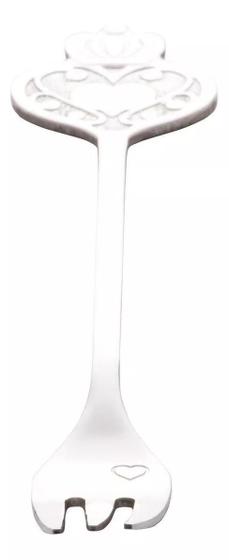 Imagem de Conjunto 4 Garfos de Bolo de Aço Inox Key Prata