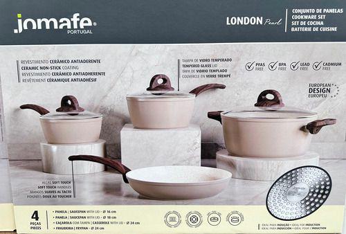 Imagem de Conjunto 4 Panelas Ceramica Antiaderente Creme Jomafe Europa