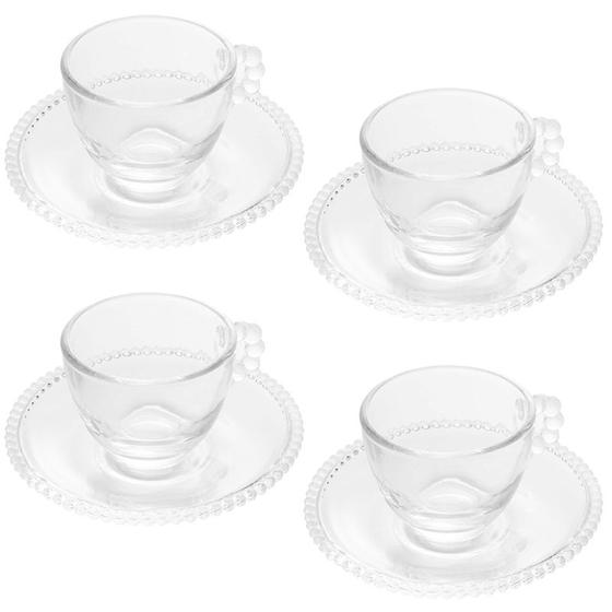 Imagem de Conjunto 4 xícaras para café com pires Pearl Wolff