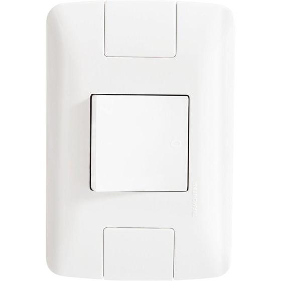 Imagem de Conjunto 4x2 Com 1 Interruptor Bipolar Simples Tramontina Aria 25 A 250 V Branco Tramontina