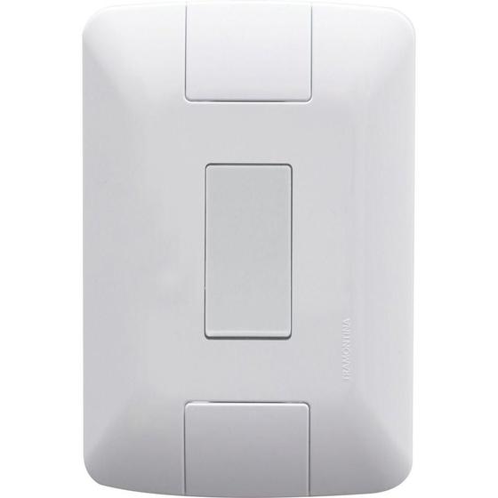 Imagem de Conjunto 4x2 Com 1 Interruptor Paralelo Tramontina Aria 6 A 250 V Branco Tramontina