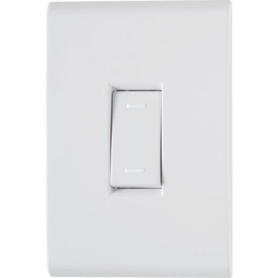 Imagem de Conjunto 4x2 com 1 Interruptor Paralelo Tramontina Liz 10 A 250 V Branco