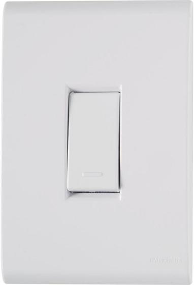 Imagem de Conjunto 4x2 Com 1 Interruptor Paralelo Tramontina Liz 10a 250v Branco