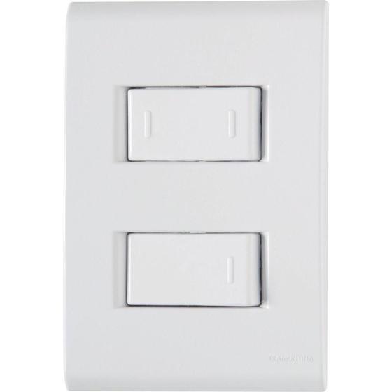 Imagem de Conjunto 4x2 Com 1 Interruptor Simples 10 A 250 V E 1 Interruptor Paralelo 10 A 250 V Liz