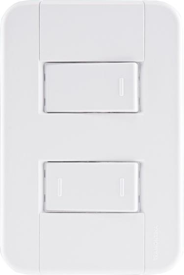 Imagem de Conjunto 4x2 com 1 Interruptor Simples 10 A 250 V e 1 Interruptor Paralelo 10 A 250 V Tramontina Tab