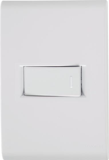 Imagem de Conjunto 4x2 com 1 Interruptor Simples Horizontal Tramontina Liz 10 A 250 V Branco