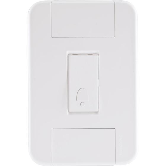 Imagem de Conjunto 4x2 com 1 Pulsador Campainha 10 A 250 V Tramontina Tablet Branco