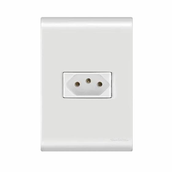 Imagem de Conjunto 4x2 Com 1 Tomada 2p+T 10 A 250 V Tramontina Liz Branco