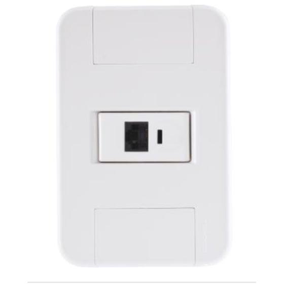 Imagem de Conjunto 4x2 com 1 Tomada Telefone RJ11 Tramontina Tablet Branco