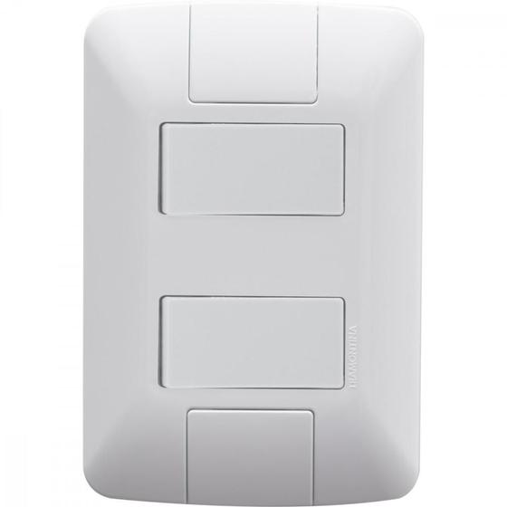 Conjunto 4x2 com 2 Interruptores Paralelos Tramontina Aria 6 A 250 V Branco Imagem de Conjunto 4x2 com 2 Interruptores Paralelos Tramontina Aria 6 A 250 V Branco