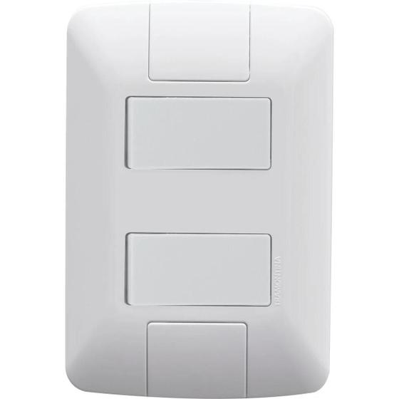 Imagem de Conjunto 4x2 Com 2 Interruptores Simples 6a/250v Tramontina Aria