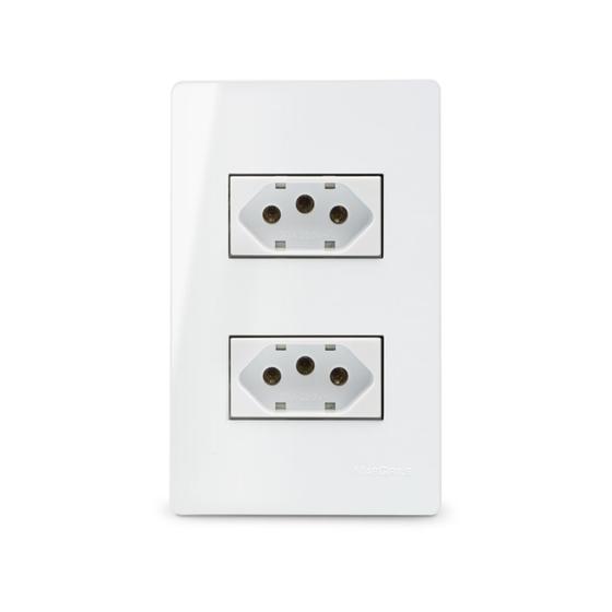 Imagem de Conjunto 4x2 com 2 Tomadas 20A Branco Infiniti Margirius