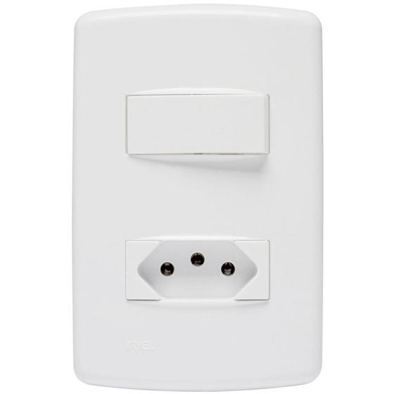 Imagem de CONJUNTO 4X2 DUALE UP 1TC SIMPLES + TOMADA 2P+T 10A Iriel