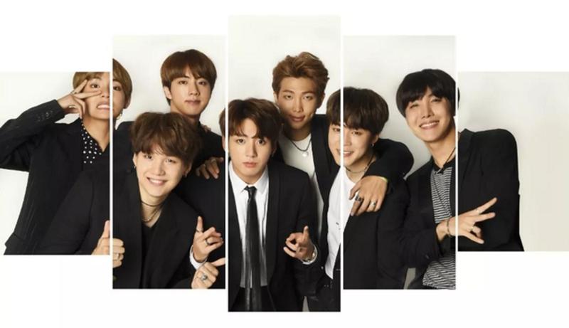 Imagem de Conjunto 5 Quadros Banda De K-pop"
