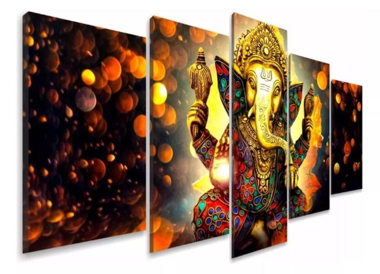 Imagem de Conjunto 5 Quadros Deus Indiano Ganesha"