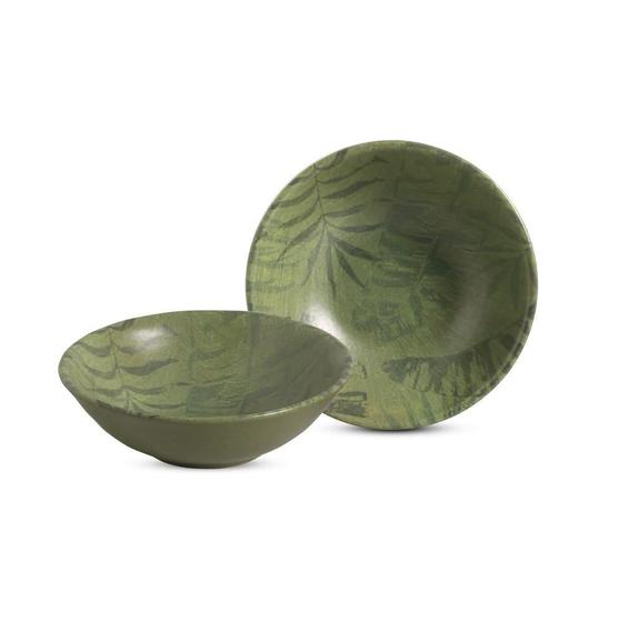 Imagem de Conjunto 6 Bowls Decorados Palm Tree Olive 300 Ml