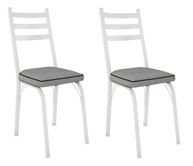 Imagem de Conjunto 6 Cadeiras Europa 141 Branco Liso - Artefamol
