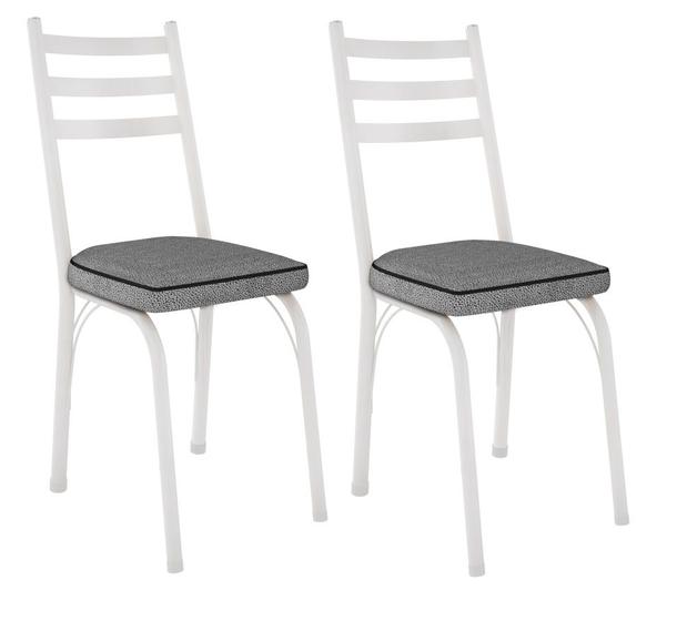 Imagem de Conjunto 6 Cadeiras Europa 141 Branco Liso - Artefamol