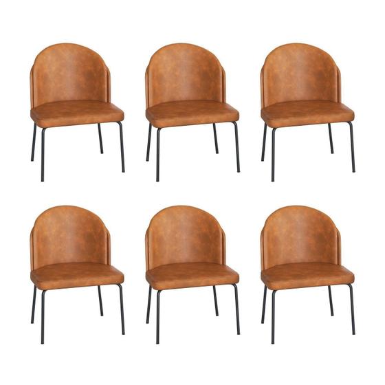 Imagem de Conjunto 6 Cadeiras Oslo Tecido Ref E562