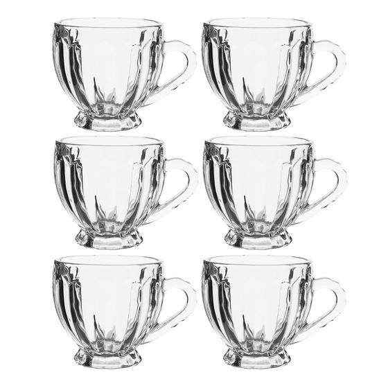Imagem de Conjunto 6 Canecas Café Chá Siria Vidro Class Home 200ml 