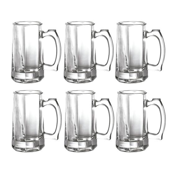 Imagem de Conjunto 6 Canecas Chopp Cerveja Vidro Zero Grau