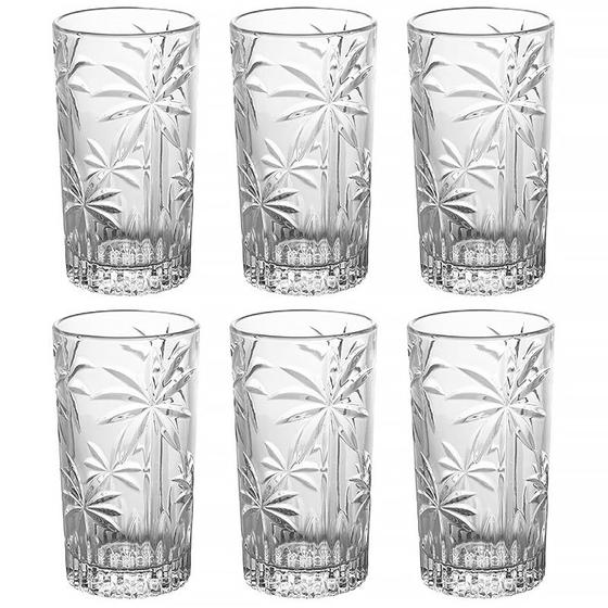 Imagem de Conjunto 6 Copos Alto de Cristal Palm Tree 360ml 28147 - Wolff