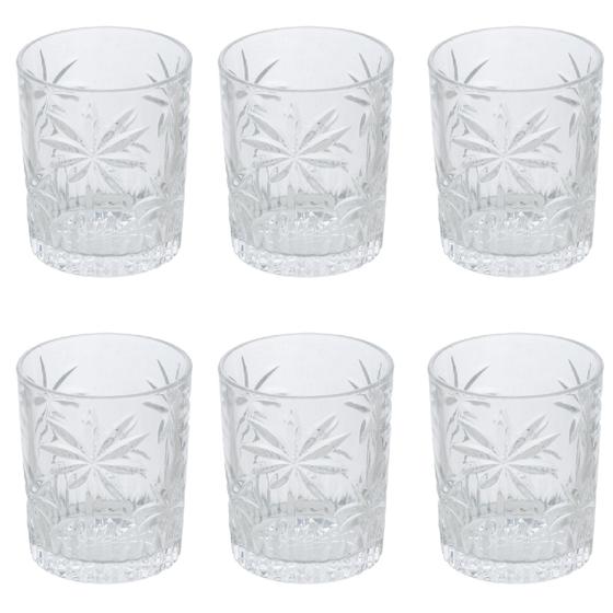 Imagem de Conjunto 6 Copos Baixos Cristal De Chumbo Palm Tree 340ml