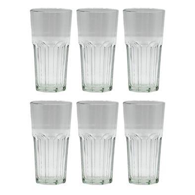 Imagem de Conjunto 6 Copos Facetado Long Drink Vidro Bar 330ml