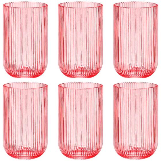 Imagem de Conjunto 6 Copos Versalhes Rosa 460ml 88312 - KeHome