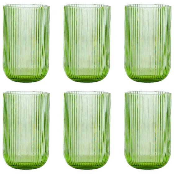 Imagem de Conjunto 6 Copos Versalhes Verde 460ml 88314 - Ke Home