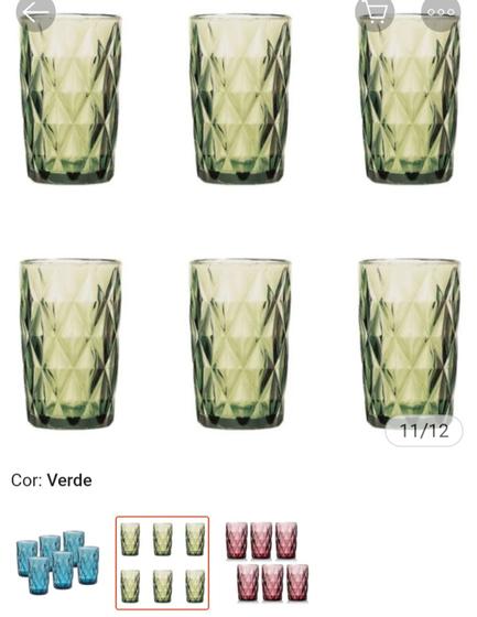 Imagem de Conjunto 6 copos vidro 350ml