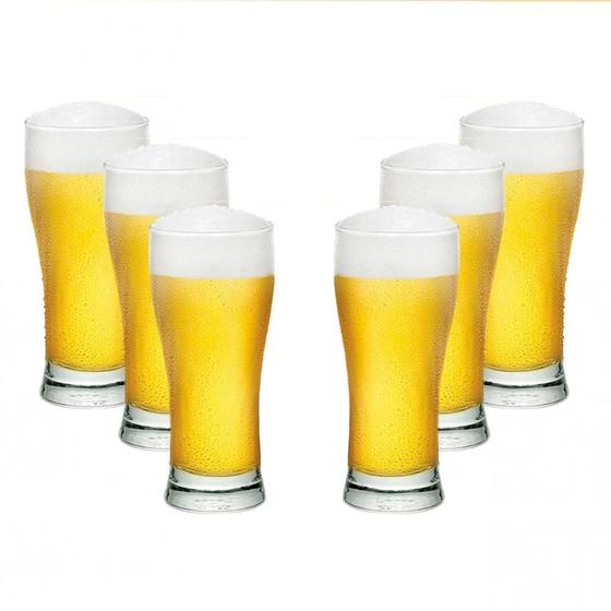 Imagem de Conjunto 6 Copos Vidro Cerveja Pilsen Chopp Tulipa 200Ml