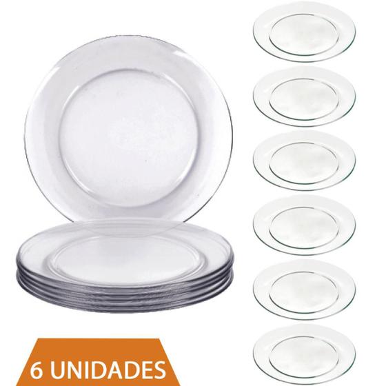 Imagem de Conjunto 6 Pratos Redondo Raso Gourmet Refeição 26cm Duralex