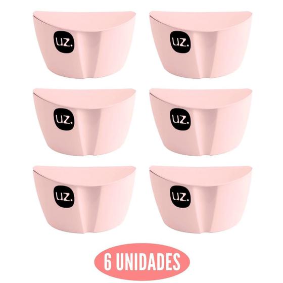 Imagem de Conjunto 6 Saleiros Solido Rosa 500ml UZ Livre de BPA