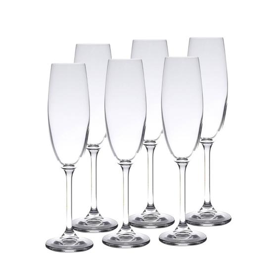 Imagem de Conjunto 6 taças cristal champanhe bohemia