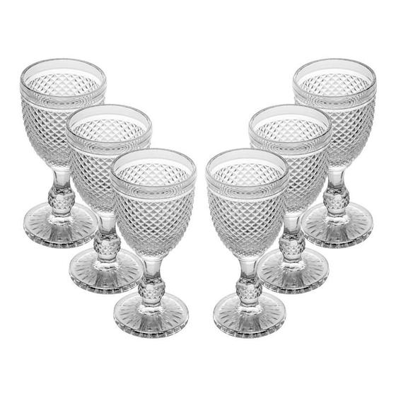 Conjunto 6 Tacas Wolff Vidro P/agua Bico de Jaca 300ml 6740 Imagem de Conjunto 6 Tacas Wolff Vidro P/agua Bico de Jaca 300ml 6740