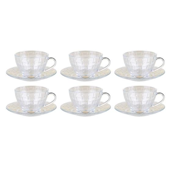 Imagem de Conjunto 6 Xícaras 230ml com Pires Picnic Cazza