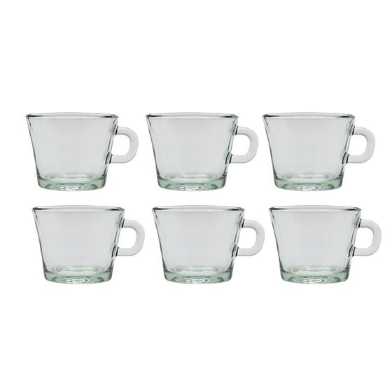 Imagem de Conjunto 6 Xícaras Café Chá Tango Vidro Class Home 187ml
