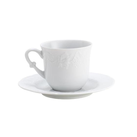 Imagem de Conjunto 6 Xícaras de Café de Porcelana Limoges com Pires Vendange 100ml - Wolff