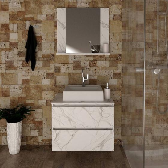 Conjunto 60cm Gabinete para Banheiro com Espelheira e Cuba CJ43018-114 Móvel na Caixa é boa?