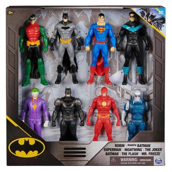 Imagem de Conjunto 8 Bonecos de 15cm Batman Sunny