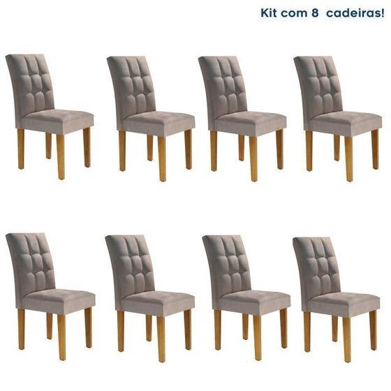 Imagem de Conjunto 8 Cadeiras Estofadas Hobby