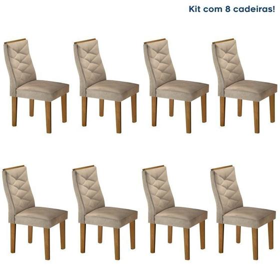 Imagem de Conjunto 8 Cadeiras para Sala de Jantar Germany Ypê